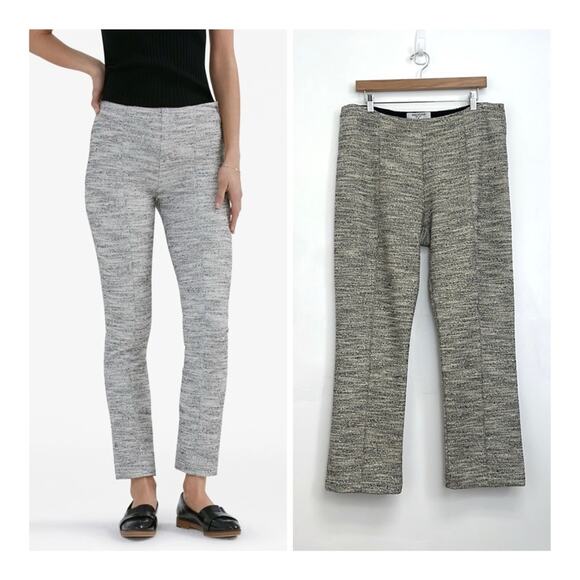 MM LaFleur Foster Cigarette Stretch Shaping Textured Boucle Career Pant Size 16 - Picture 1 of 11